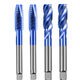 Customized cobalt blue nano tap tapping spiral tip machine tapping drill bit m2m3m4m5m6m8 stainless steel special M4x0.7 cobalt blue nano straight groove