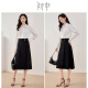 Chu Shen Skirt Women's Retro High Waist Mid-Length Design Commuting Elegant A-Line Skirt S136B2752