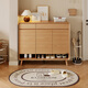 Quanyou Home Modern Simple Log Style Shoe Cabinet Entry Solid Wood Cabinet Feet Porch Partition Storage Storage Cabinet Against the Wall
