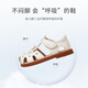 Tyrannis summer children's shoes new baby girl soft sole hollow toe anti-kick sandals, comfortable and breathable shoes, off-white 24, suitable for feet 14.5cm long