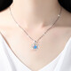 MZMZ Brand Eternal Heart Platinum Necklace Women's PT950 Moissanite Platinum Birthday Anniversary Gift for Girlfriend Ten Warehouses Nationwide/Next Day Delivery Light Luxury Style-Inlaid with Ocean Heart Topaz