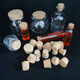 Oak stopper glass bottle stopper cork stopper tapered cork bottle stopper bottle cap wine stopper lid wine jar stopper wooden red wine wine cork universal stopper wish bottle glass bottle 10 pcs 39*33*20