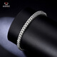 Aido Diamond Platinum Bracelet Men's Boutique PT950 Platinum Keel Bracelet Wide Face Thick Fashionable Boss Bracelet Weight 31.16g Length 19cm Width 4mm