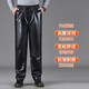 Liyang Leather Pants Men's Winter Velvet Thickened Motorcycle Riding Takeaway Windproof and Waterproof Warm Cotton Pants Loose and Large Loose Tight Rope Leather-K18 Knee Pads XL (90Jin Jin is equal to 0.5kg -110Jin Jin is equal to 0.5kg)