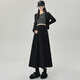 Miduli Maternity Skirt Autumn and Winter European Cotton Velvet Skirt A-Line Pleated Skirt Winter Pregnancy Long Skirt Maternity Wear Black XL