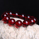 Shiqian Natural 7A Grade Burmese Blood Amber Bracelet Amber Blood Bracelet for Men and Women Delivery Certificate (16mm Single Circle Send Certificate)