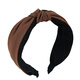 Zuoou coffee color cross hair hoop for women 2025 new wide-brimmed hair headband high-end western style fashion headwear hairpin head cave coffee color