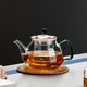 Mesni teapot glass teapot teapot Kung Fu tea set household thickened tropical-resistant filter liner kettle teapot green handle teapot 750ml