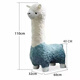 Restez mignon alpaca Mount Doll Tabinet siège Animal Doll with Wheels Large Adult Plux Toy Birthday Gift for Women Green Détachable 1.12M