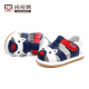 Lala Pig Summer New Children's Shoes Toddler Leather Sandals Boys Girls Little Baby Baby Soft Sole Non-Slip Toddler Shoes 1-3 Years Old 2 One Dark Blue Size 23/Inner Length 15cm (Suitable for Foot Length About 14.5cm)