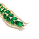 Qlady one leaf brooch, high-end women's light luxury green corsage suit accessories anti-exposure collar pin birthday gift for friends