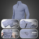 Allen Burton autumn quick-drying long-sleeved men's half-zip T-shirt base layer running training clothing fitness clothing cycling jacket top smoke gray brushed inside thin section L 130-145Jin Jin equals 0.5 kg