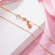 Mengjinyuan 18K gold necklace AU750 colored gold Chopard chain plain chain rose gold love O-shaped chain for your girlfriend, weighing about 1.30g46cmK red O-shaped chain