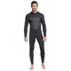 SBART 3MM velvet wetsuit for men, thermal clothing, cold-proof clothing, windproof snorkeling suit, swimsuit, terry cloth, adult wet suit, 3mm black M