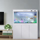 Fujian Jiang (minjiang) fish tank, aquarium, screen, living room, ecological landscaping, no need to change water, goldfish tank, ornamental arowana tank, turtle tank, aquatic plant tank, elegant white (fish farming gift pack + upgraded filtration) length 60*width 30*height 135 (fish tank+cabinet)