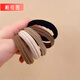 PLATO Seamless Rubber Band Women's Hair Tie, High Elasticity and Durable Hair Tie, Hair Tie, Hair Tie, Thick High Ponytail, Striped Style, Mixed Color, 5 Pieces, Same Style as Internet Celebrities, High Elasticity Hair Tie that Will Not Harm Hair