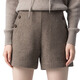 Gloria Xiaoxiangfeng washable wool casual brown shorts women's outer wear three-point pants 10CL1A380 86Y brown 28