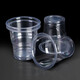 Chunshao thickened disposable cup plastic cup transparent mouth cup 1000 pieces catering plastic cup aviation cup whole box water cup wholesale thickened 150ml horizontal stripe cup 1000 full box