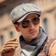 Baijichuan hat men's autumn and winter duck tongue British retro progressive hat thickened hat men's winter Korean style short-brimmed beret men's black one size