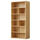 Coolin bookshelf floor-standing simple bookcase simple multi-layer storage rack living room bedroom storage cabinet 6-layer wood color