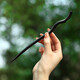 Two Worlds Ebony Wood Hairpin Ancient Style Female High-Level Chopsticks Wooden Hairpin Black Hairpin Simple Modern New Chinese Style Plain Hairpin Suwan