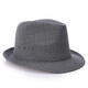 Changyin summer summer hat for middle-aged and elderly men's hat top hat sun hat linen jazz hat spring and autumn linen dark gray medium size 58 cm