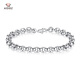 Aido Diamond platinum O-shaped bracelet for men, fashionable pt950 platinum bracelet for women, versatile and atmospheric jewelry, weight 9.91g, length 18cm, thickness 4.5mm, S buckle