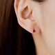 DL 199818k gold love earrings natural garnet earrings for women K gold ear bone rings ruby earrings love ruby earrings