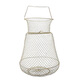 Folding wire fish basket net bag fishing net fish metal stainless steel wire fish cage braided Yuhu Yuyongji medium size 30cm in diameter with missing rope