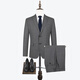 Qipai suit formal suit men's spring and summer new Korean style two-piece suit woolen suit 1JC70130 dark gray 46 (170)