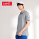 Baleno polo shirt men's fashion trend polo shirt lapel short-sleeved casual loose top 82E gray L