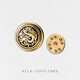 KFLK (KFLK) Chinese wind dragon totem brooch high-end lapel pin button collar button collar corner button men's suit suit accessories light luxury badge XZ-F814 Golden Dragon 1 piece