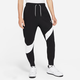Nike (NIKE) Logo casual splicing embroidery retro sports knitted sweatpants men's black black L