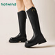 Hotwind boots for women winter women thick sole heightening retro casual slim tall knight boots