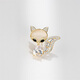 Qlady fox anti-exposure buckle cute corsage brooch high-end women's design sense niche pin fixed clothes birthday gift