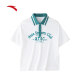 Anta retro American short-sleeved POLO shirt for women loose college style versatile casual t-shirt pullover 162428105