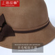 Shanghai Story pure wool hat for women autumn and winter warm woolen hat long short brim fisherman hat two-color flower Mid-Autumn Festival gift