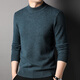 Hengyuanxiang Heavyweight 430G Thickened 100% Pure Wool Sweater Men's Half Turtle Collar Warm Sweater Men's Autumn and Winter Casual Sweater Light Khaki XL 390g Recommended 140-160Jin Jin equals 0.5 kg