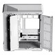 Patriot Star Canlan Dalan Sea View Room Chassis Dual 360 water-cooled non-A-pillar panoramic side-transparent desktop computer mainframe supports ATX back-plug/vertical-mounted graphics card white + Aurora ARGB fans (4 front and 6 reverse)
