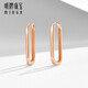 Ming brand jewelry 18K gold color gold fashion versatile square buckle earrings earrings gift for women CSH0308 pricing 18K gold about 0.70-0.93 grams