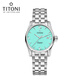 Titoni Reloj suizo Air King Series Reloj mecánico automático con correa de acero para mujer 23908-S-691 Regalo