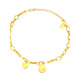 Wenying LUCK lucky gold bracelet women's 999 pure gold love brand chain bracelet ins style temperament 24K bracelet lucky