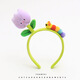 Mrs. Win Caterpillar Flowers Cute Cartoon Headband Windmill Leaves Green Bean Sprouts Funny Headband Hairpin Headband Women Sunflower Red A11-303