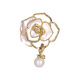 Flying flower brooch, high-end women's light luxury camellia sweater dress pin to fix clothes to prevent exposure and give Valentine's Day gift. One camellia pearl brooch