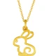 Saturday blessing jewelry full gold gold pendant women's model auspicious rabbit price A0410447 without chain about 1.4g
