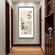 Wanyi Zhang Daqian Shishi Ruyi corridor aisle new Chinese style entrance decorative painting vertical landscape mural living room hanging painting everything goes well 83*163cm (cardboard framed, walnut color frame)