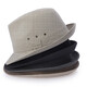 Changyin summer summer hat for middle-aged and elderly men's hat top hat sun hat linen jazz hat spring and autumn linen dark gray medium size 58 cm
