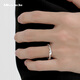 Miss JuJu Platinum Möbius Ring Men's PT950 Platinum Simple Plain Ring 10# 2.2-2.4g
