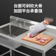 Commercial stainless steel sink with stand kitchen single and double sinks for washing dishes and vegetables wash basin with platform canteen thickened version 100*50*80 single pool right platform