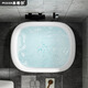 Mishir Independent Mini Bathtub Household Adult Small Apartment Japanese Deep Foam Bath Bath Bathtub 695*550*580 Empty Cylinder-500 Inner Depth-without Seat